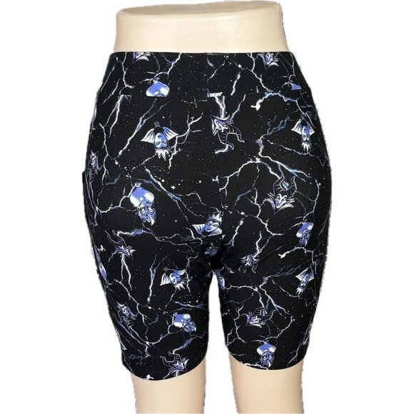 Disney XL Black Villains Graphic Elastic Waistband Cotton Stretch Bike Shorts - Picture 4 of 6